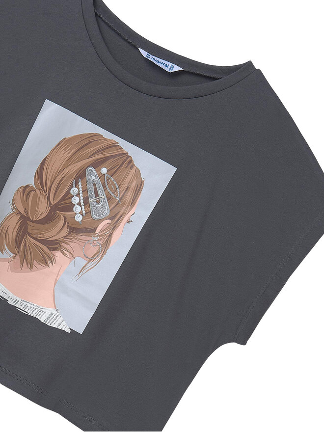 Mayoral Mayoral T-Shirt 6021 Γκρι Relaxed Fit
