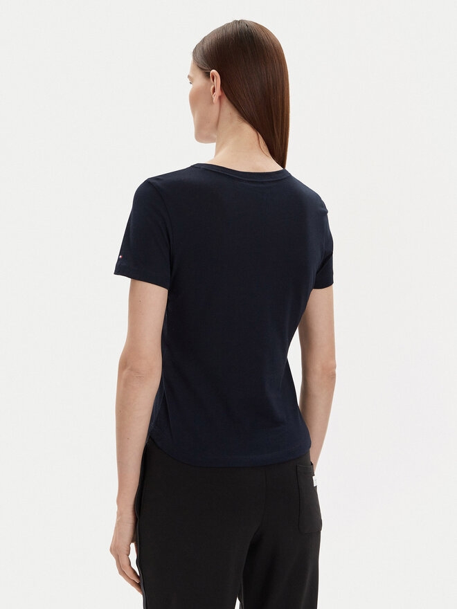 Tommy Hilfiger Tommy Hilfiger T-Shirt Archive Track WW0WW41203 Dunkelblau Slim Fit