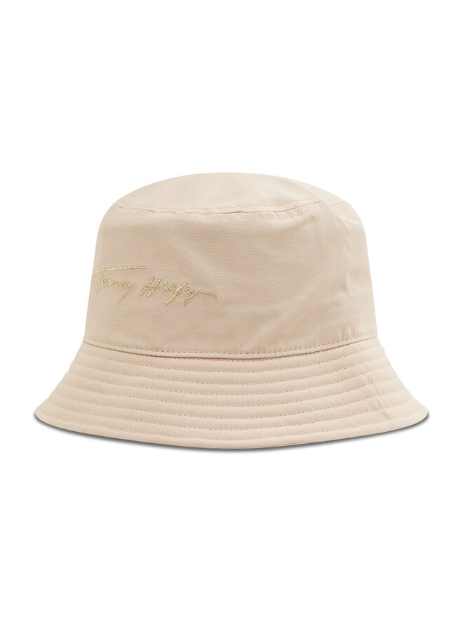 Tommy Hilfiger Hut Tommy Hilfiger Signature Bucket Hat AW0AW09836 Beige