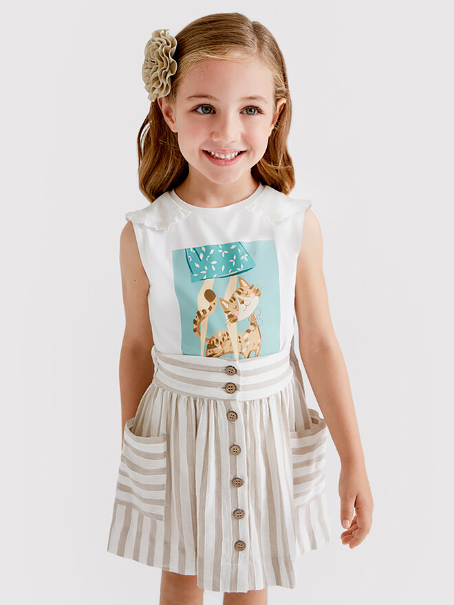 Mayoral Mayoral Top 3051 Weiß Regular Fit