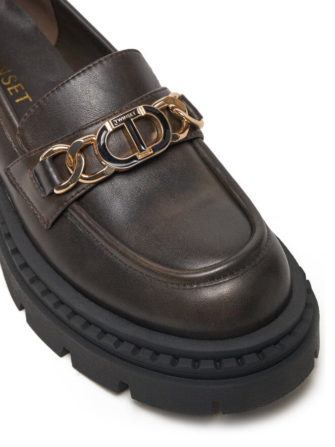 TWINSET лоуфъри с дебела подметка TWINSET 242TGT114 Кафяв