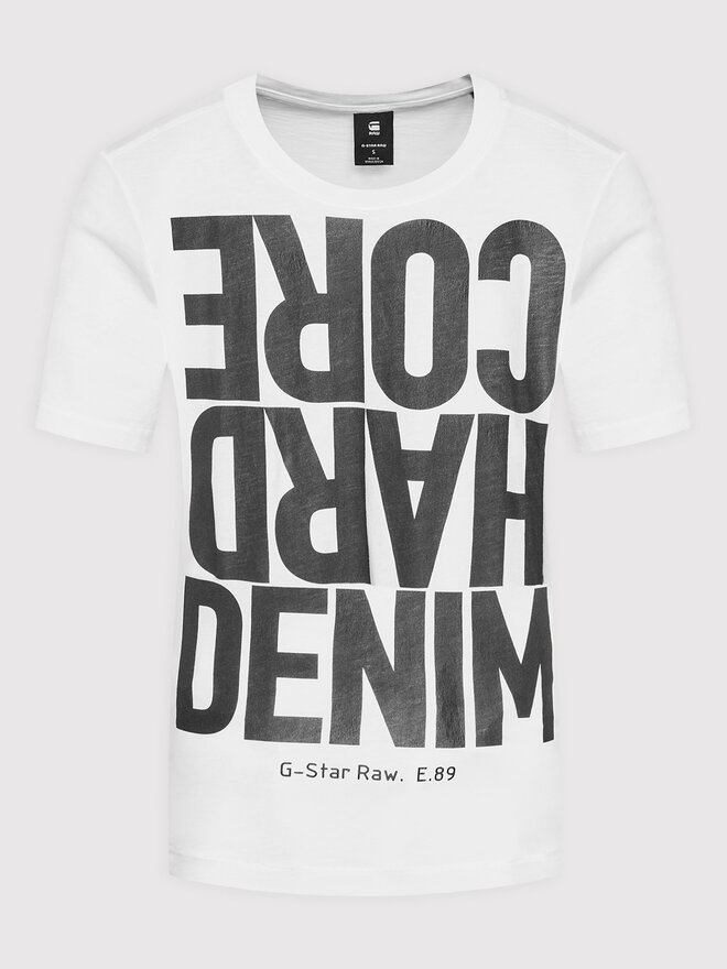 G-Star Raw G-Star Raw Marškinėliai Lyon D21661-4107-110 Balta Regular Fit
