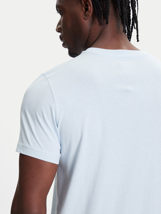 Kappa Kappa Marškinėliai Logo Korpo Cafers 304J150 Žydra Slim Fit