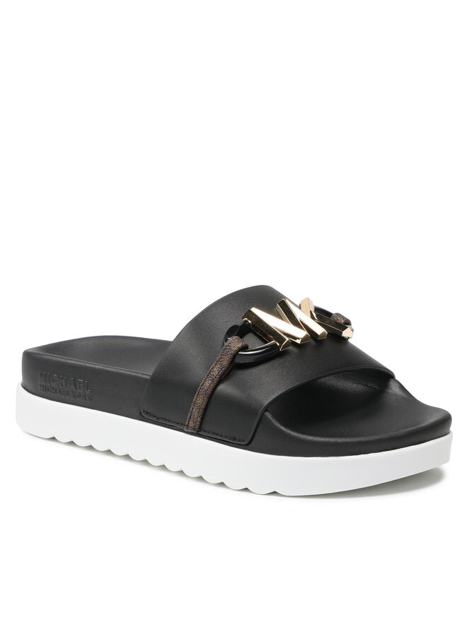 Klapki MICHAEL Michael Kors Tyra Slide 40T1TRFA1L Czarny eobuwie .pl