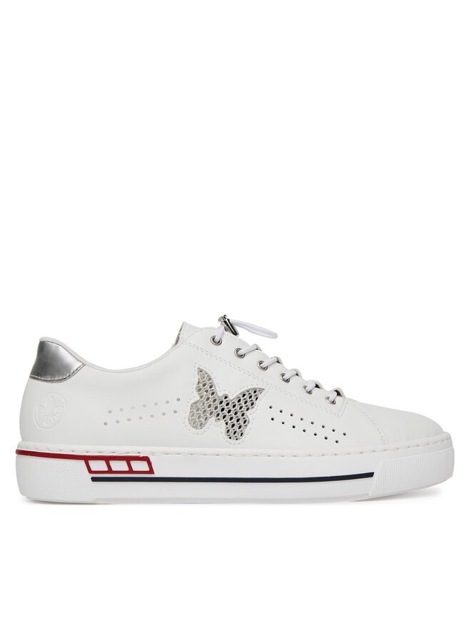 Rieker Sneakersy Rieker L8857-80 Biela