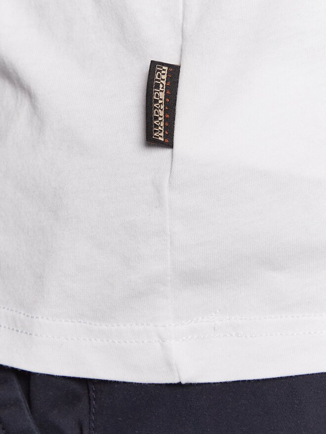Napapijri Napapijri T-Shirt S-Bollo NP0A4H9K Λευκό Regular Fit