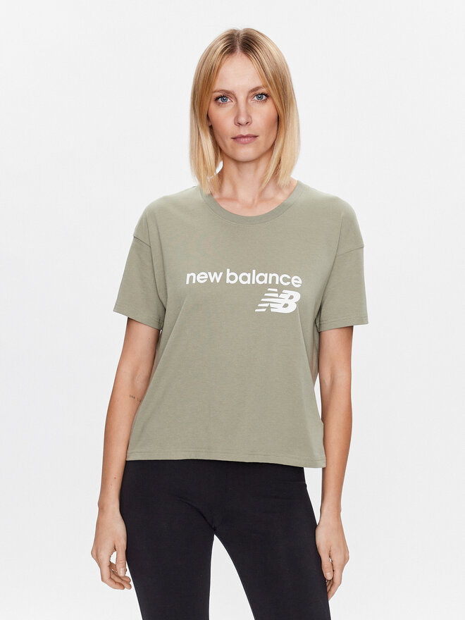 New Balance New Balance T-Shirt Stacked WT03805 Πράσινο Relaxed Fit