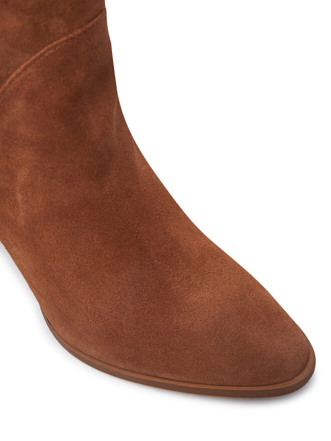 Tommy Hilfiger Stiefeletten Tommy Hilfiger Mid Cowboy Heel Suede FW0FW08435 Braun