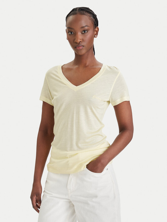 Guess Guess T-Shirt W5GP31 KCSX2 Gelb Classic Fit