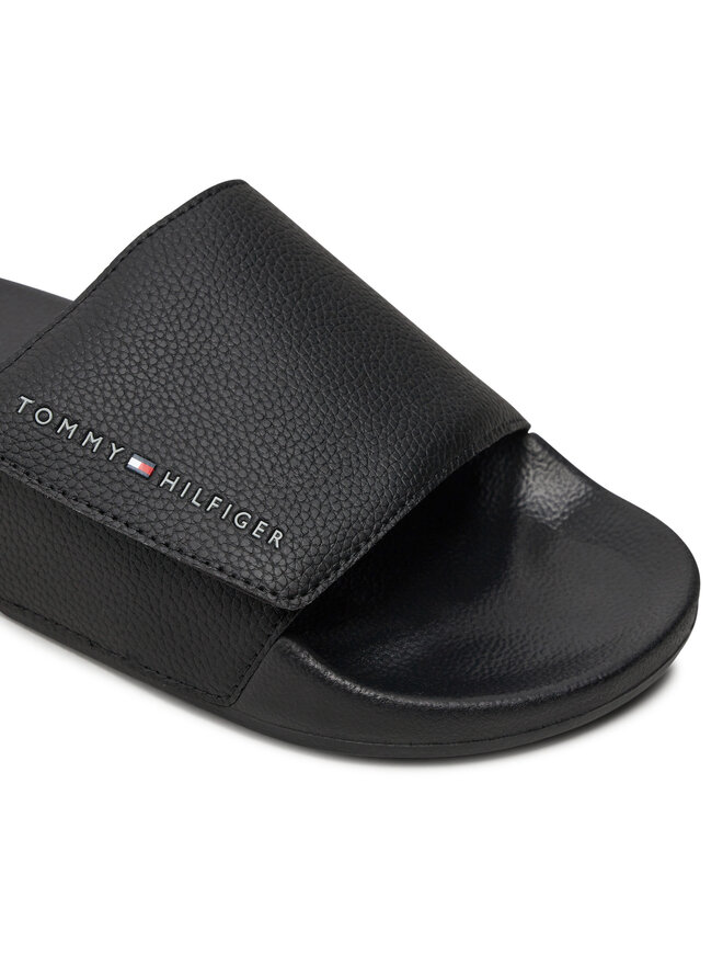 Tommy Hilfiger Šľapky Tommy Hilfiger Strappy Hilfiger Pool Slide FM0FM05095 Čierna