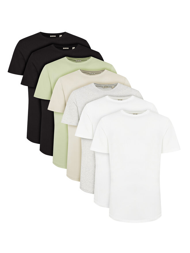 Only & Sons Only & Sons Σετ t-shirts 7 τεμαχίων Jeff 22034804 Έγχρωμο Regular Fit