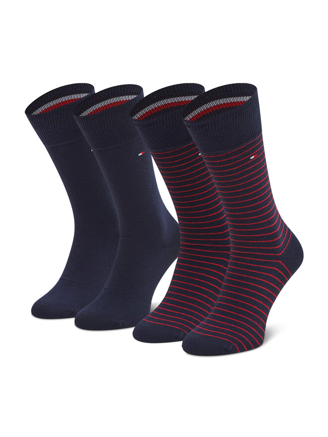 Tommy Hilfiger 2er-Set hohe Herrensocken Tommy Hilfiger 100001496 Dunkelblau