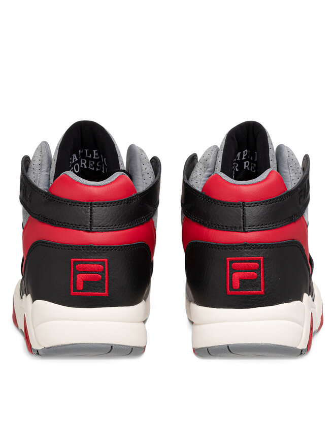 Black and red fila shoes on sale