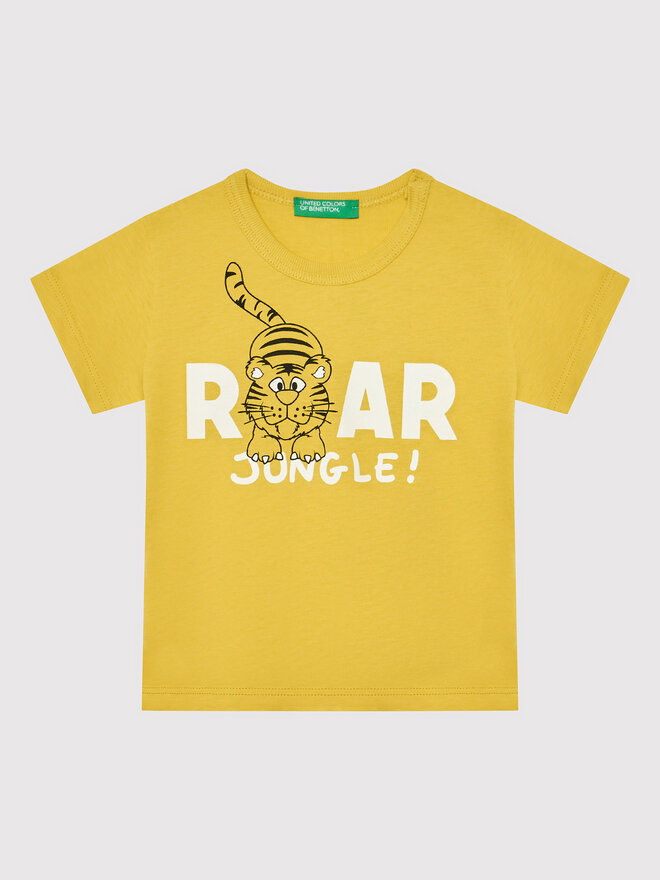 United Colors Of Benetton United Colors Of Benetton T-Shirt 3I1XG102Z Gelb Regular Fit