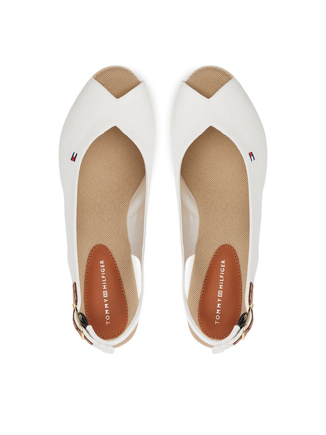 Tommy Hilfiger Espadryle Tommy Hilfiger Flag Mid Wedge Espad Slingback FW0FW08595 Biały