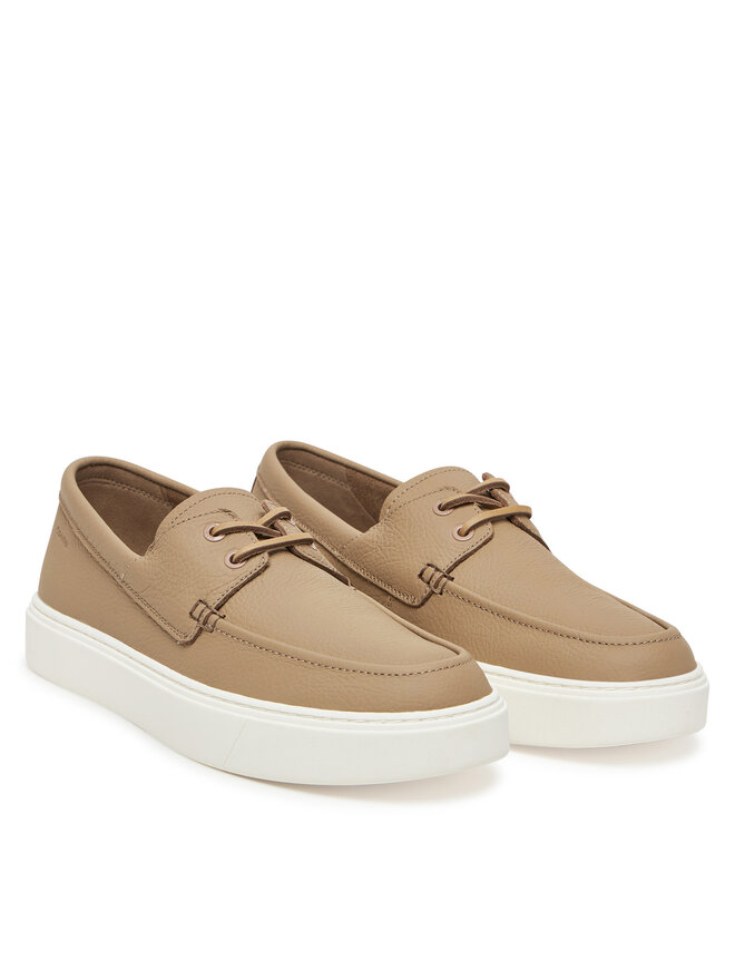 Calvin Klein Μοκασίνια Calvin Klein Hybrid Lace Up Boat Lth HM0HM01812 Καφέ