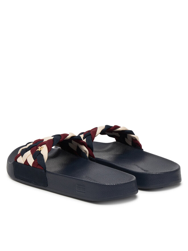 Tommy Hilfiger Pantoletten Tommy Hilfiger Th Braided Pool Slide FW0FW09203 Bunt