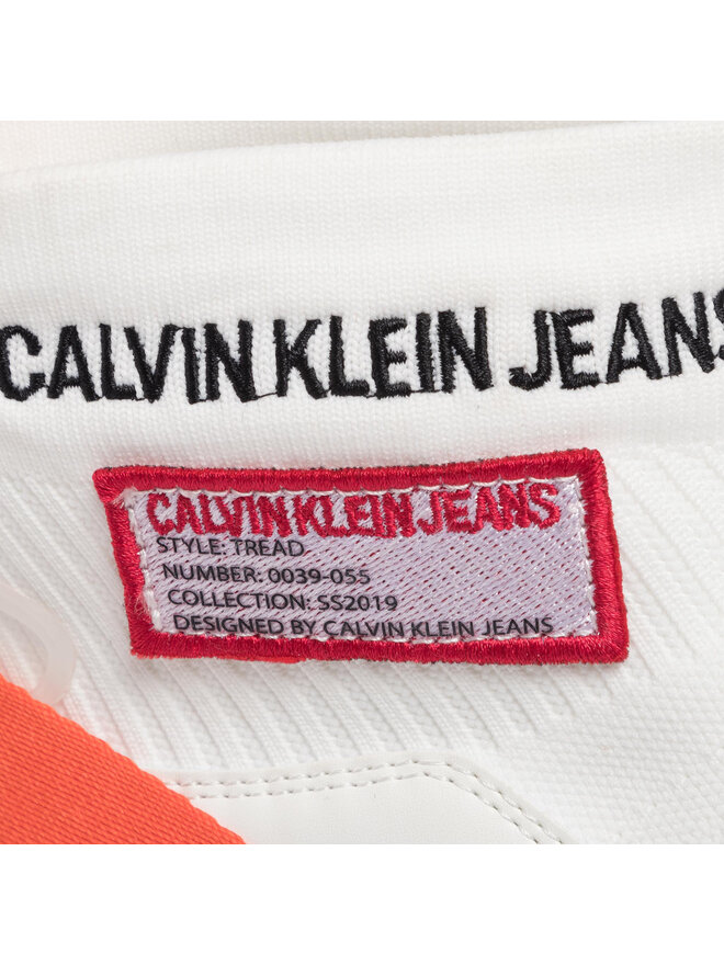Sneakersy Calvin Klein Jeans Tray S0587 Bia y eobuwie .pl
