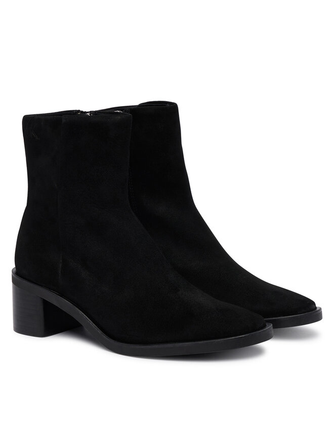 Calvin Klein Stiefeletten Calvin Klein Block Heel Ank Boot Suede HW0HW03221 Schwarz