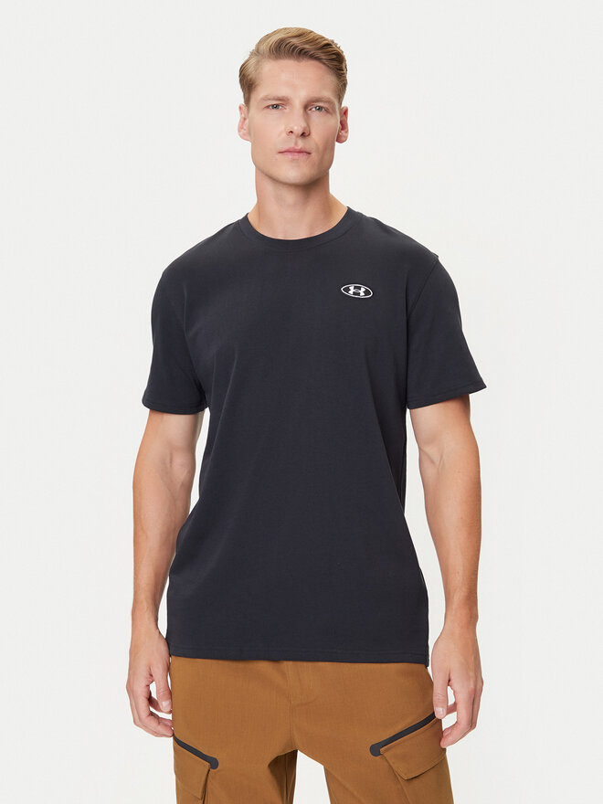 Under Armour Under Armour Футболка Ua Hw Lc Patch Ss 1382902-001 Чорний Loose Fit