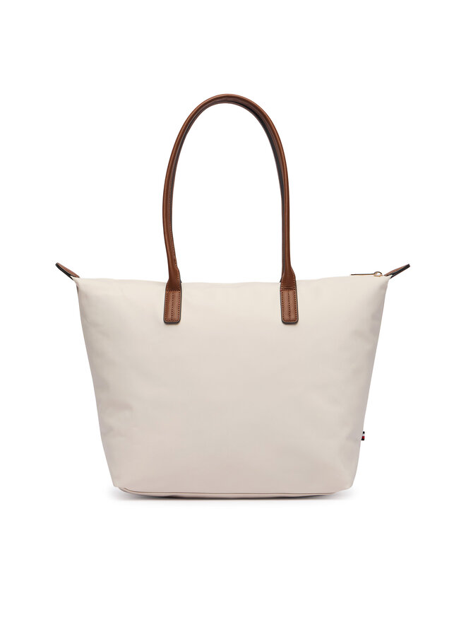 Tommy Hilfiger Handtasche Tommy Hilfiger Popette Tote AW0AW17711 Creme