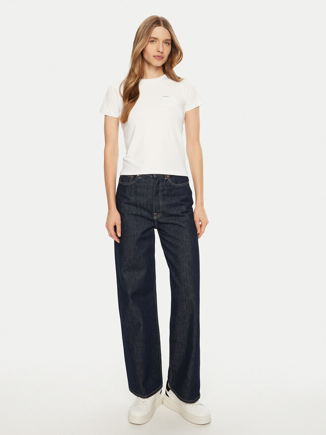 Guess Jeans Guess Jeans Marškinėliai W5RI52 J1314 Balta Regular Fit