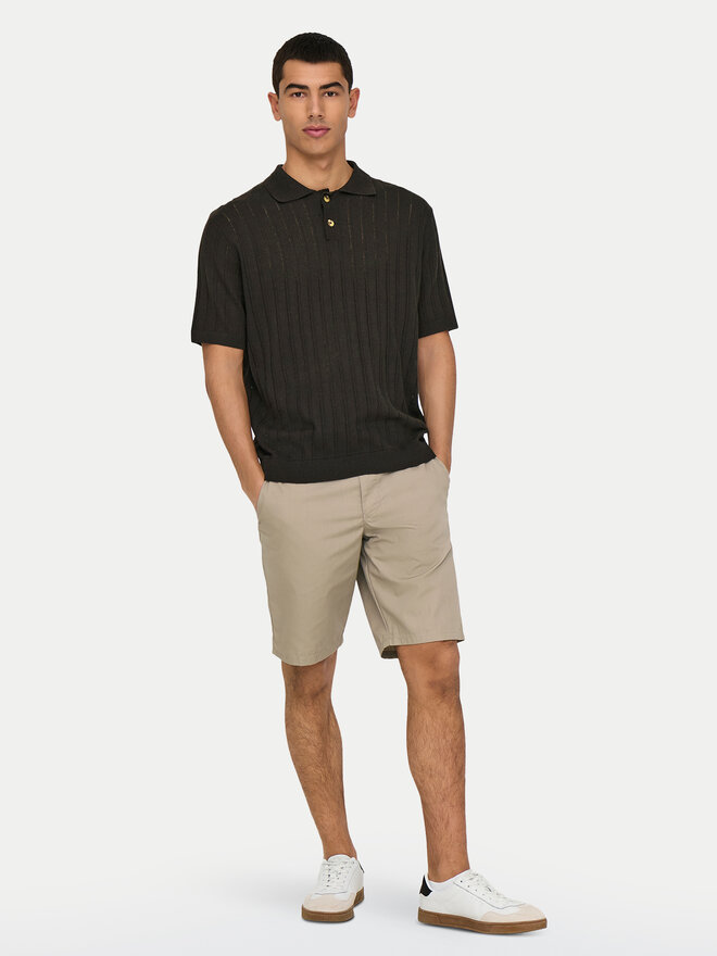 Only & Sons Only & Sons Polo majica Kent 22033463 Rjava Regular Fit