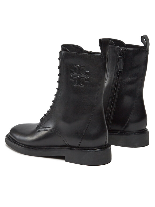 Tory Burch Botki Tory Burch Double T Combat Boot 154336 Czarny