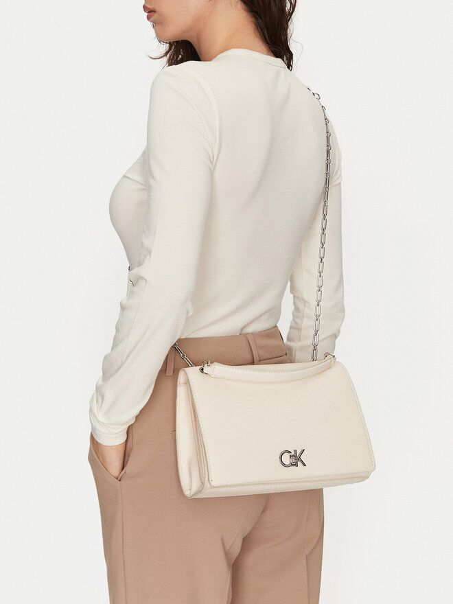 Calvin Klein Ročna torba Calvin Klein K60K612810 Écru