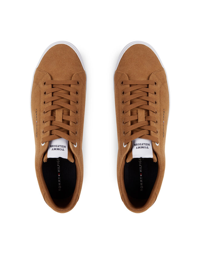 Tommy Hilfiger Sneakers Tommy Hilfiger Th Hi Vulc Core Low Suede FM0FM04817 Braun