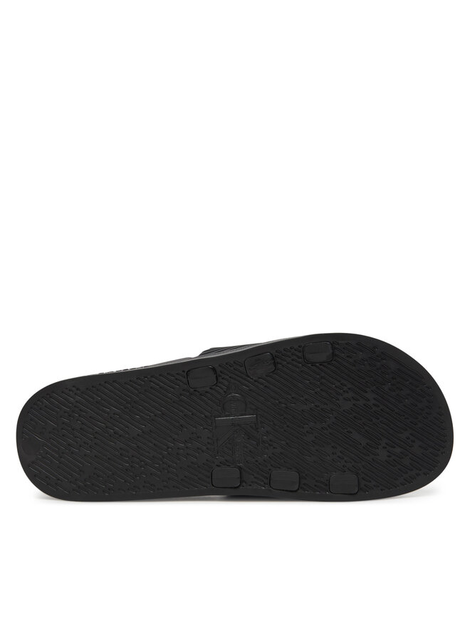 Calvin Klein Jeans Šľapky Calvin Klein Jeans Slide Rubber Neoprene Text YM0YM01234 Čierna