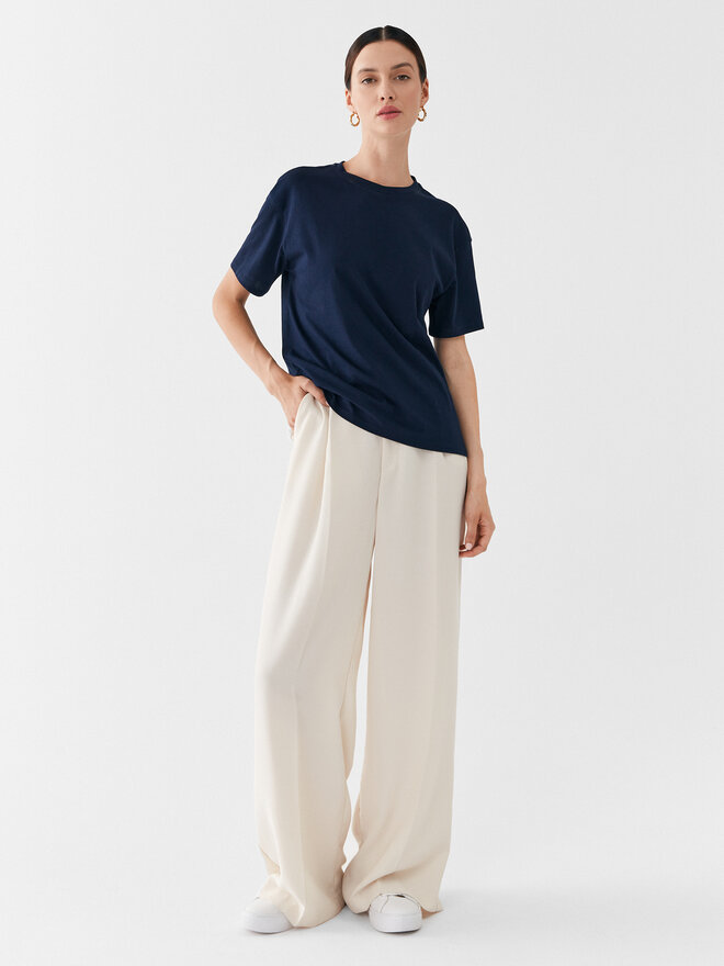 United Colors Of Benetton United Colors Of Benetton Marškinėliai 3096D102O Tamsiai mėlyna Regular Fit