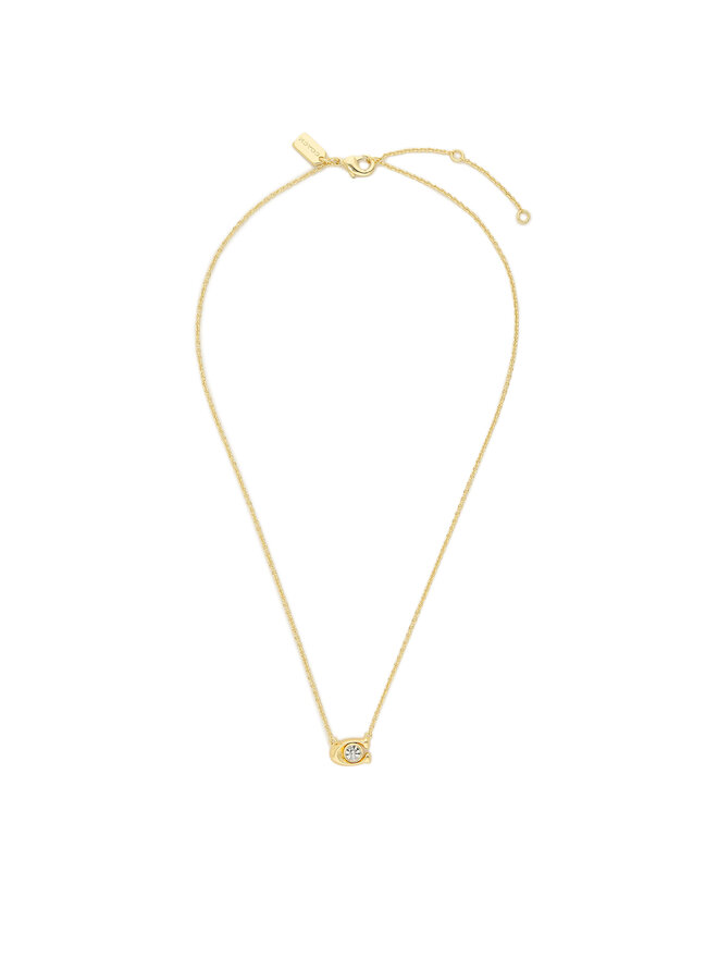Coach Набір: ланцюжок і сережки Coach Signature Necklace & Earring Set 37412845GLD110 Золотий
