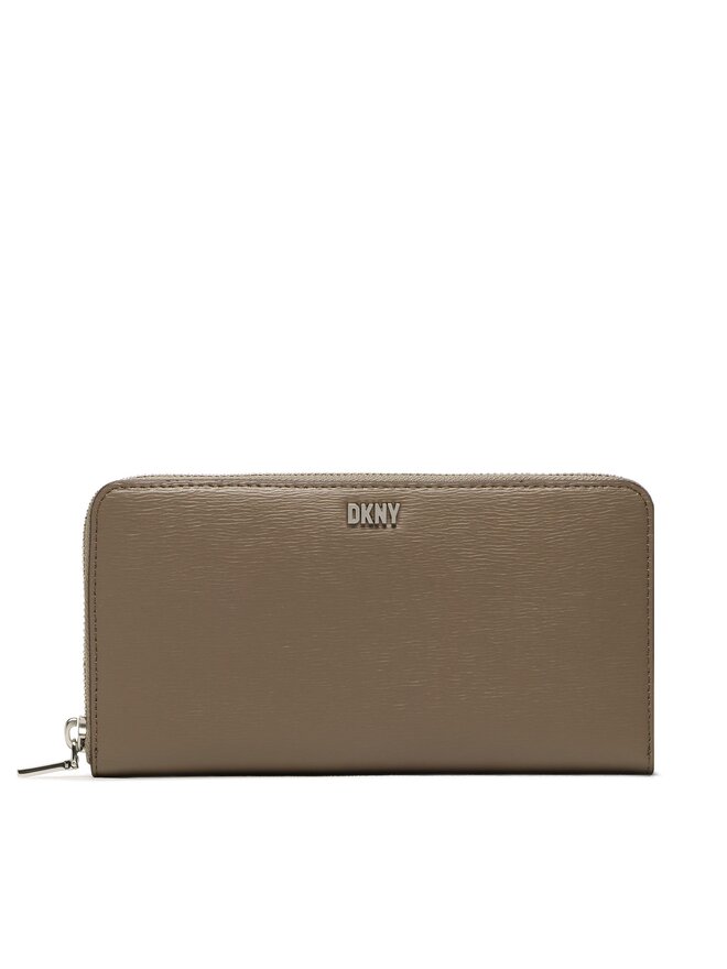 DKNY Голям дамски портфейл DKNY Bryant-New Zip Aroun R8313658 Кафяв