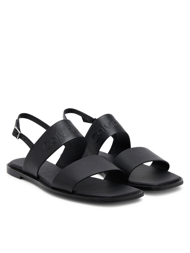 Calvin Klein Sandalen Calvin Klein Flat Sandal - He HW0HW02377 Schwarz