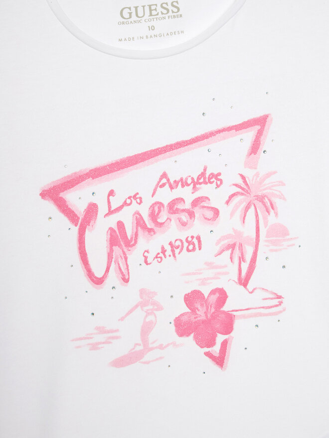 Guess Guess Marškinėliai J5GI30 K6YW4 Balta Regular Fit