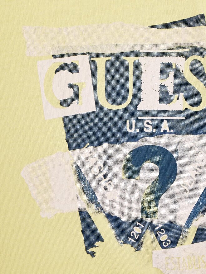 Guess Guess T-Shirt I3GI00 K8HM0 Gelb Regular Fit