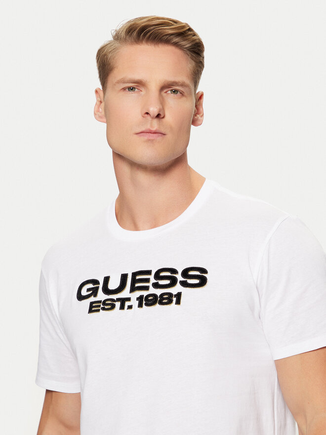 Guess Guess Camiseta M5RI50 K9RM1 Blanco Regular Fit