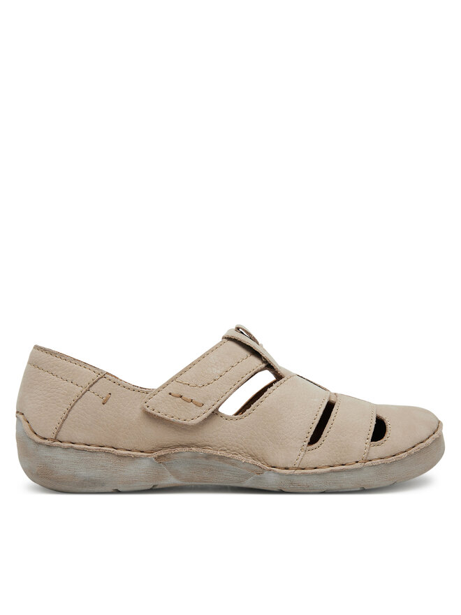 Josef Seibel Fergey 49 Damen Halbschuh In Beige - Nubukleder Mit Rubflex Sohle & Handnaht - Bequemschuhweite G