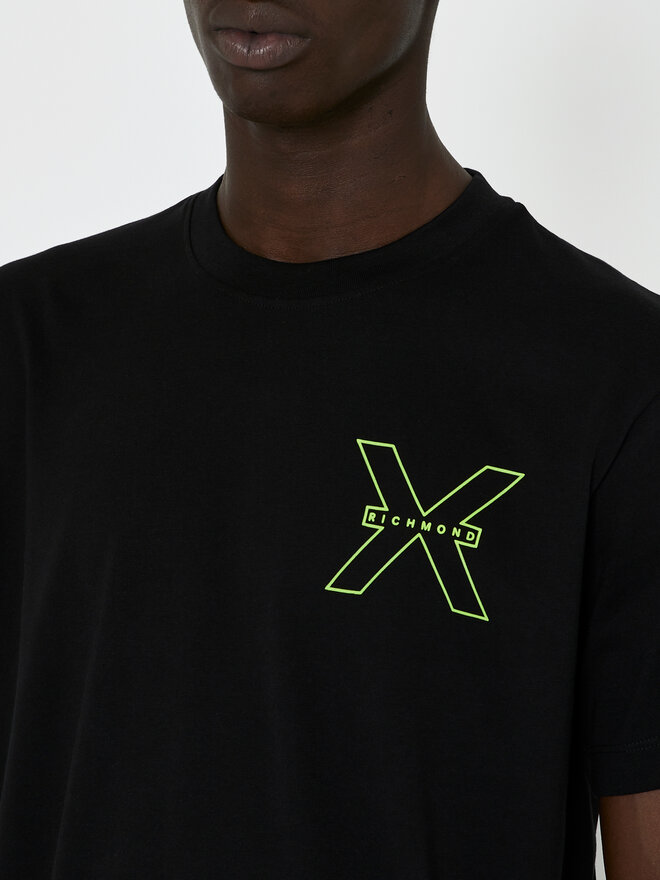 Richmond X Richmond X T-Shirt Rached UMP24031TS Μαύρο Regular Fit