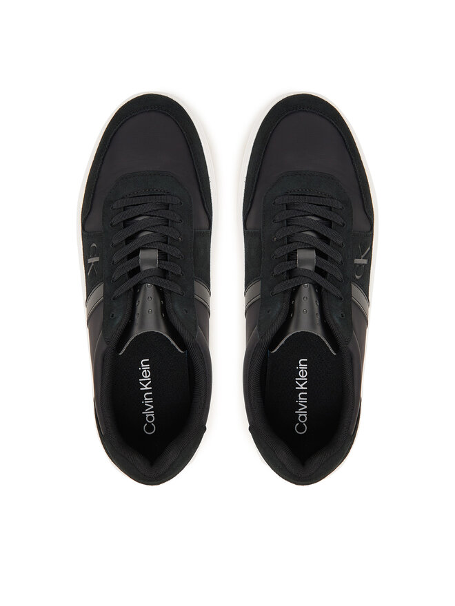 Calvin Klein Sneakers Calvin Klein Mixed Texture Lace Up Cupsole Trainers YM0YM01395 Schwarz