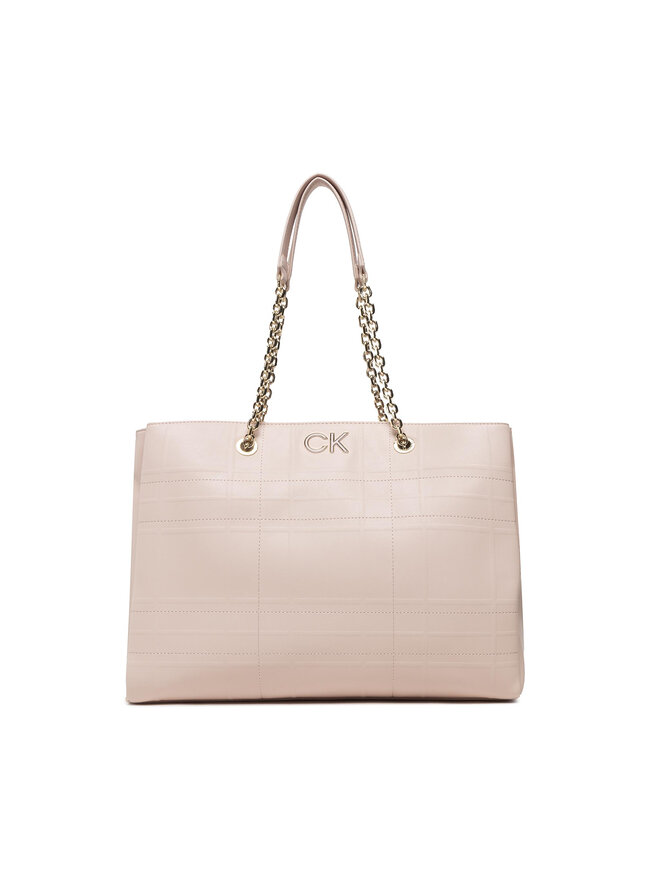 Calvin Klein Kabelka Calvin Klein Re-Lock Tote Quilt K60K609689 Růžová