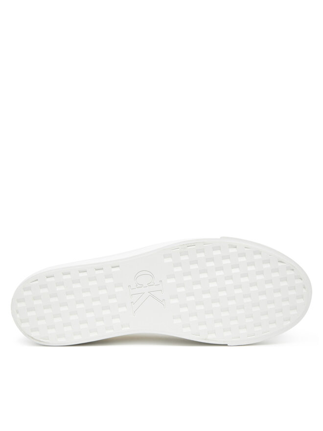 Calvin Klein Jeans Tenisice Calvin Klein Jeans Vulc Flatform Ctn Logo Tag YW0YW01838 Bijela