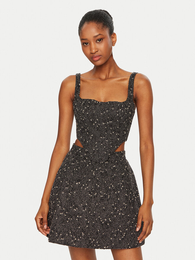 BARDOT BARDOT Marškinėliai Corset 56865TB3 Juoda Slim Fit