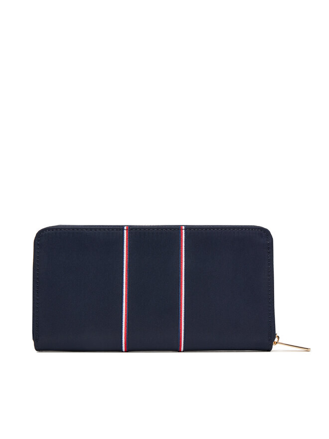 Tommy Hilfiger Nagy női pénztárca Tommy Hilfiger Th Icon Lrg Za Nylon Corp AW0AW17954 Sötétkék