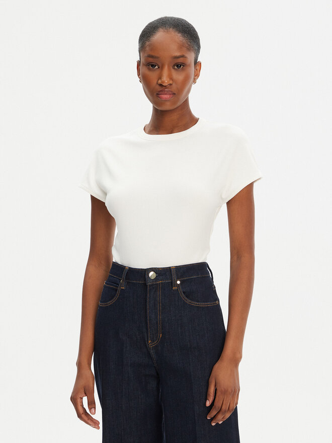 Tommy Hilfiger Tommy Hilfiger Marškinėliai WW0WW45731 Écru Slim Fit