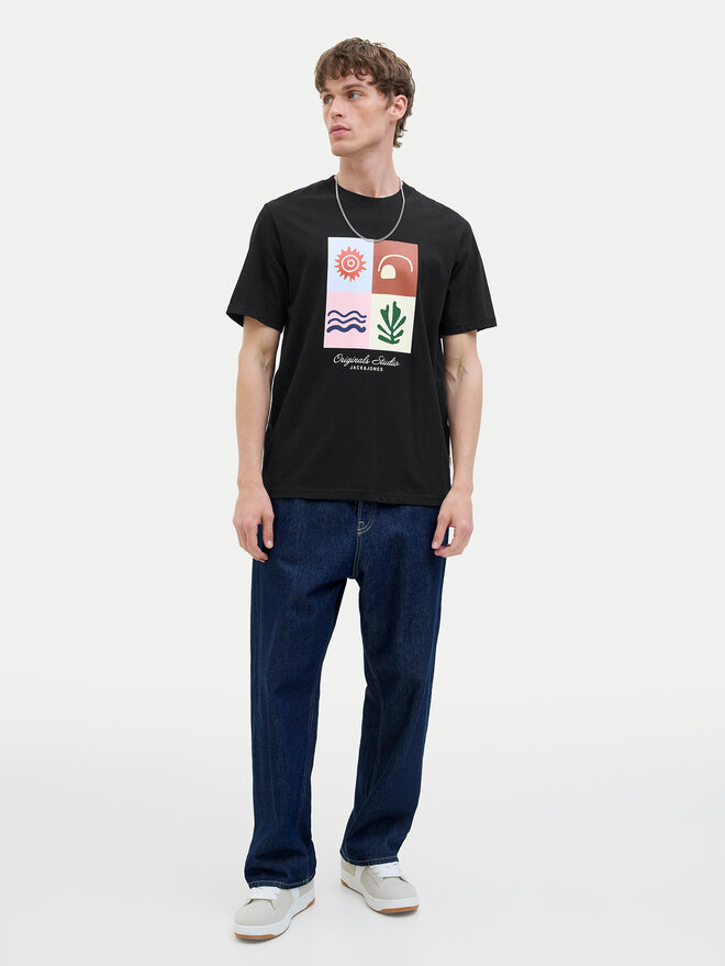 Jack&Jones Jack&Jones Marškinėliai Canggu 12277220 Juoda Regular Fit