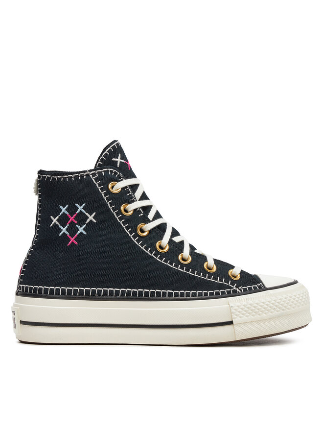Converse Tornacipő Converse Chuck Taylor All Star Lift Crafted Stitching Platform Hi A08731C Fekete