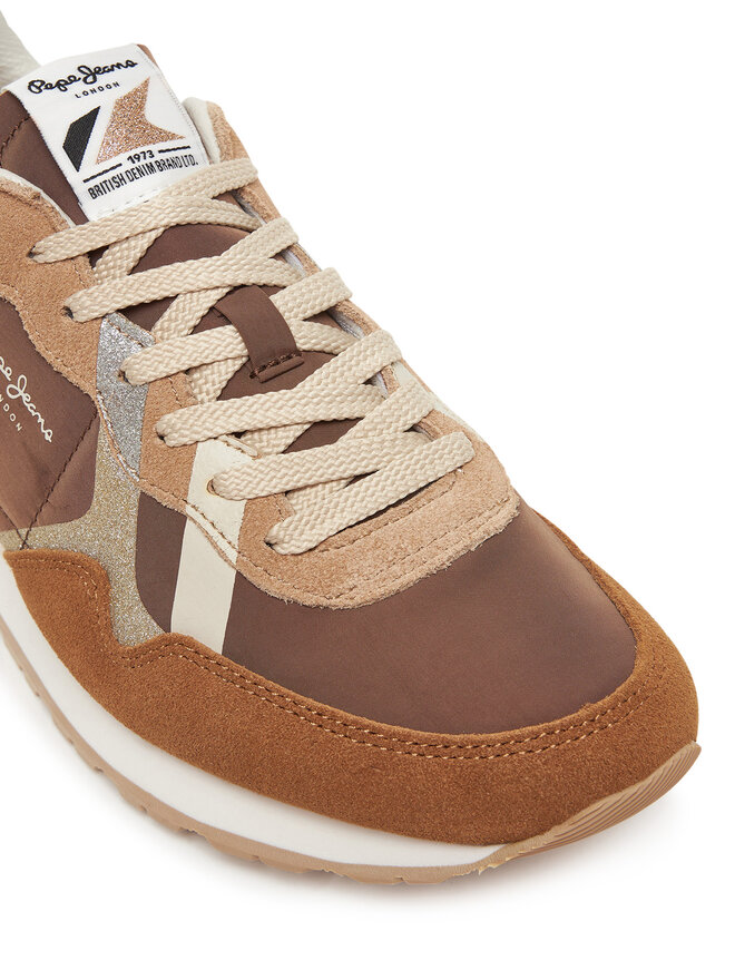 Pepe Jeans Sneakers Pepe Jeans Brit Glitter W PLS400005 Marrone