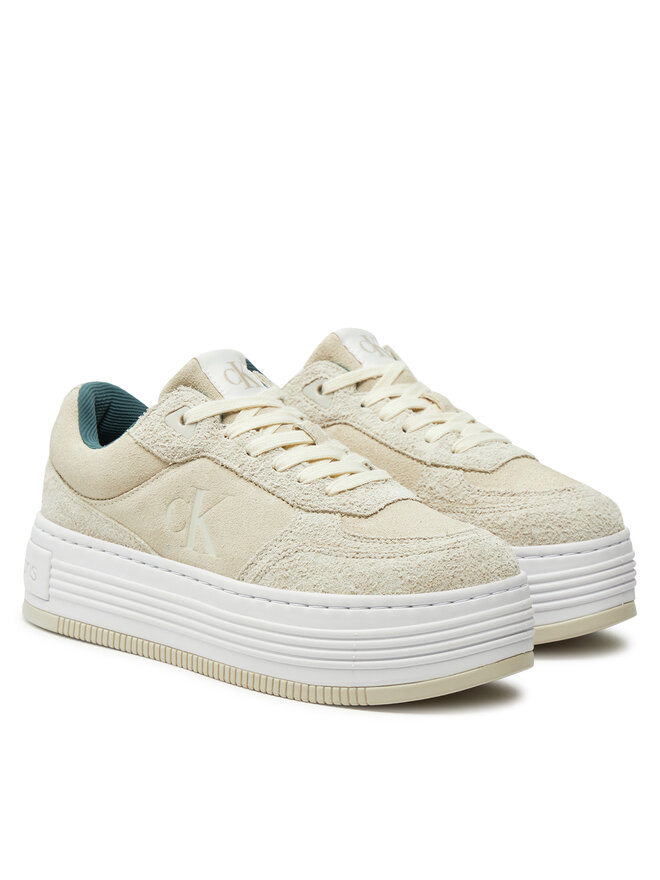 Calvin Klein Jeans Laisvalaikio batai Calvin Klein Jeans Bold Platf Laceup Low Mg Suede YW0YW01575 Smėlio